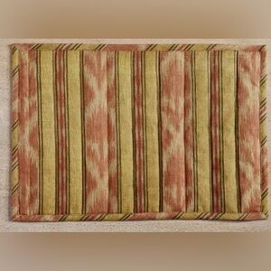 Pottery Barn Parker Stripe Ikat Quilted Placemats- Set of 4